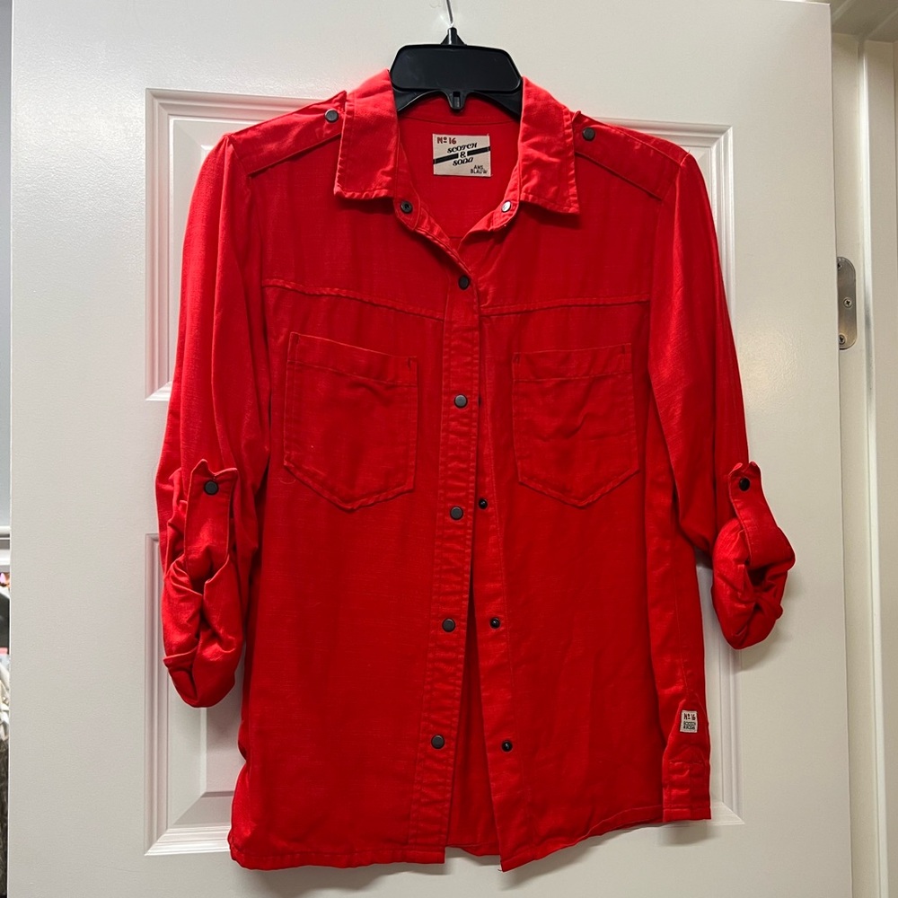 Scotch & Soda Red Button Up